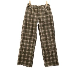 Altar'd State Corduroy Pants Women's Small Plaid‎ Academia 70's Cabin University